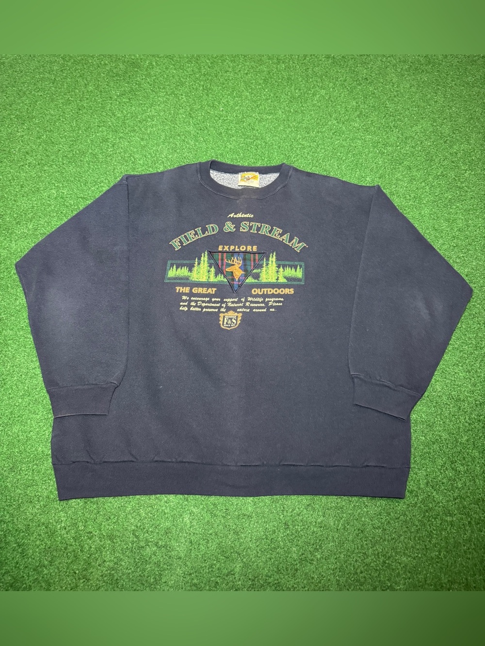 Field And Stream Vintage Sweatshirt 90s Outdoor XL Deer Hunting Retro Crewneck